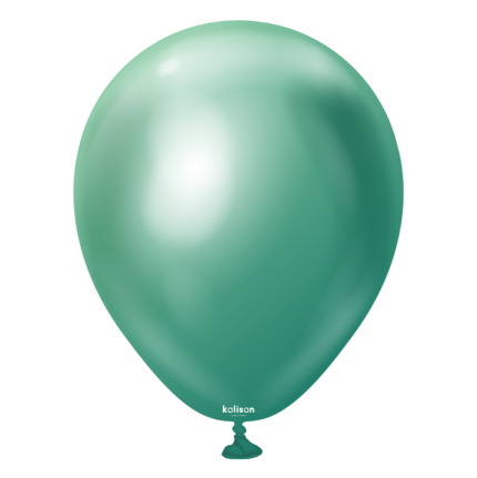 Set 10 baloane latex Chrome 48 cm -Kalisan Mirror Chrome Green