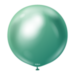 Balon latex Chrome jumbo 60 cm -Kalisan Mirror Chrome Green