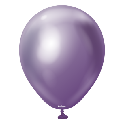 Set 10 baloane latex Chrome 48 cm -Kalisan Mirror Chrome Violet