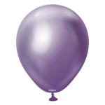 Set 50 baloane latex Chrome 13 cm -Kalisan Mirror Chrome Violet