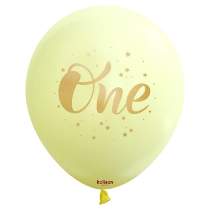 Baloane din latex 30 cm macaron imprimeu One -set de 25