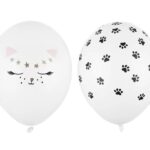 Set de 10 baloane din latex 30 cm, mix pisicuța