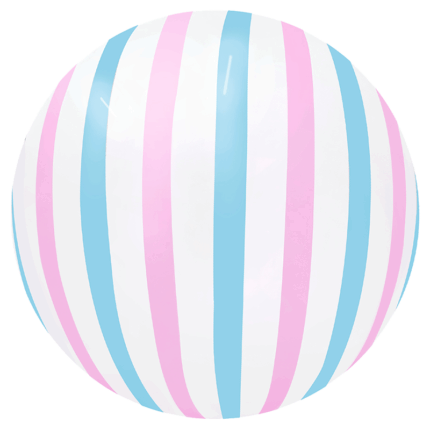 Balon din latex BOBO Stripe Pink-Blue – 45 cm