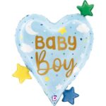 Balon din folie inima Baby Boy – 64 cm
