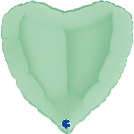 Balon folie inima 45 cm Verde Mat