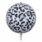 Balon folie Orbz White Leopard -55 cm