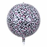 Balon din folie Orbz Heart Leopard -55 cm