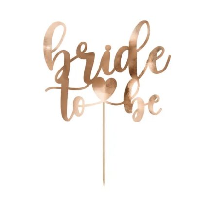 Decor pentru tort Bride to Be rose gold