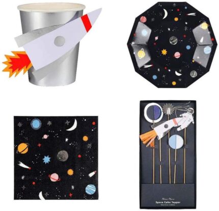 Pahare racheta Space Party set de 8