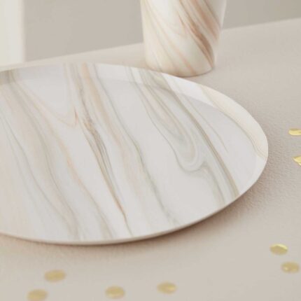 Farfurii natural Marble set de 8