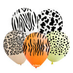 Baloane din latex 30 cm imprimeu Safari -set de 25