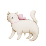 Balon folie pisica roz deschis - 83 x 77 cm