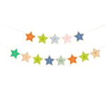 Ghirlanda Happy Birthday, stelute - 260x16.5 cm