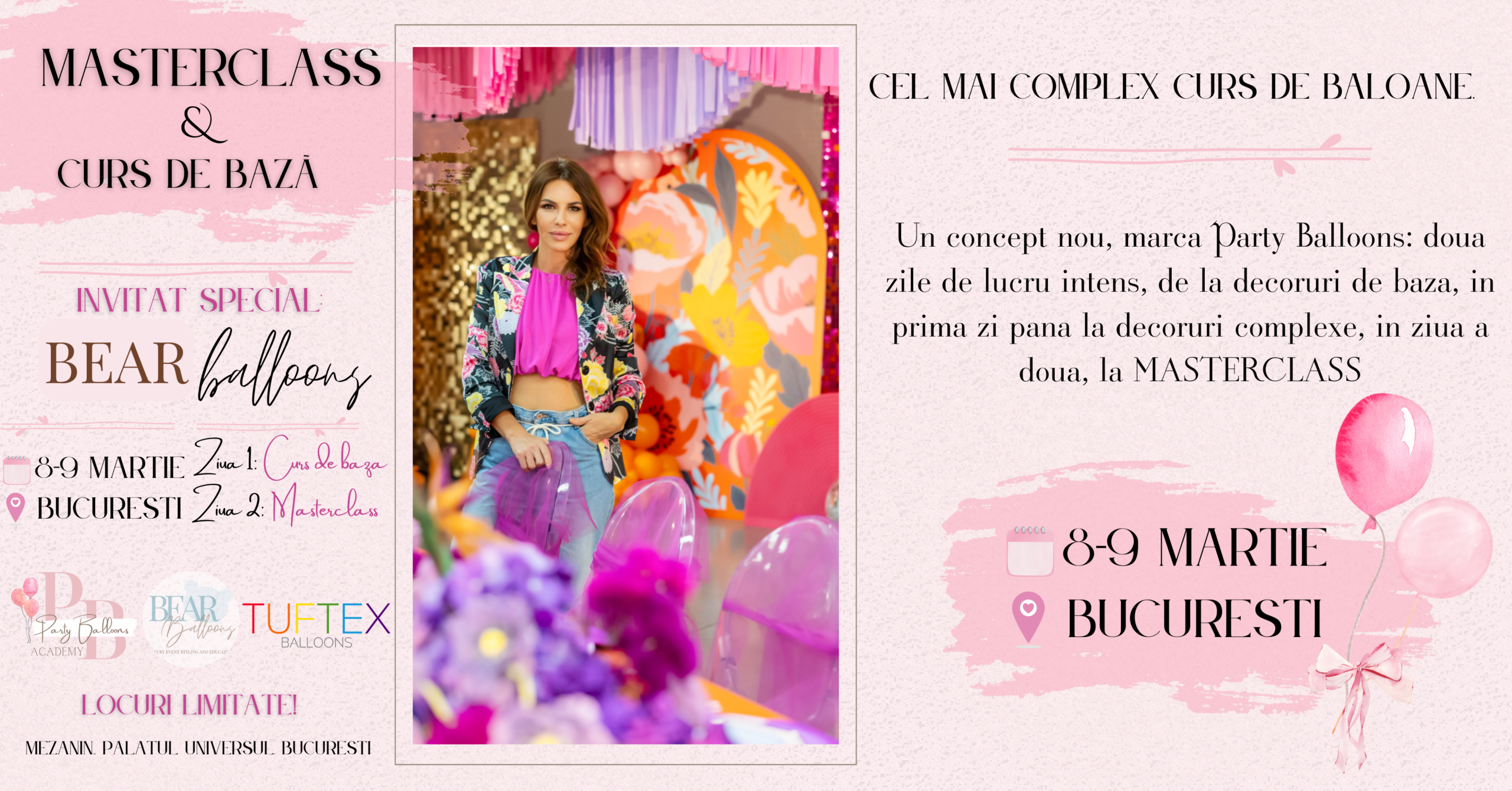 Curs de baloane Baza si Masterclass 8-9 MARTIE 2025