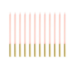 Lumanari aniversare roz deschis - set de 12