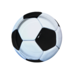 Farfurii cu tematica fotbal, efect 3D - set de 8