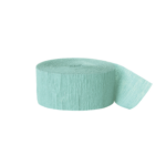 Rola din hârtie creponată verde menta - 24 m lungime