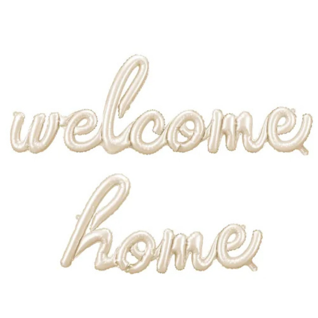 20 Balon din folie Welcome Home, cappuccino – 335×71 cm