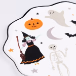 Farfurii imprimeu personaje Halloween, Meri Meri – set de 8