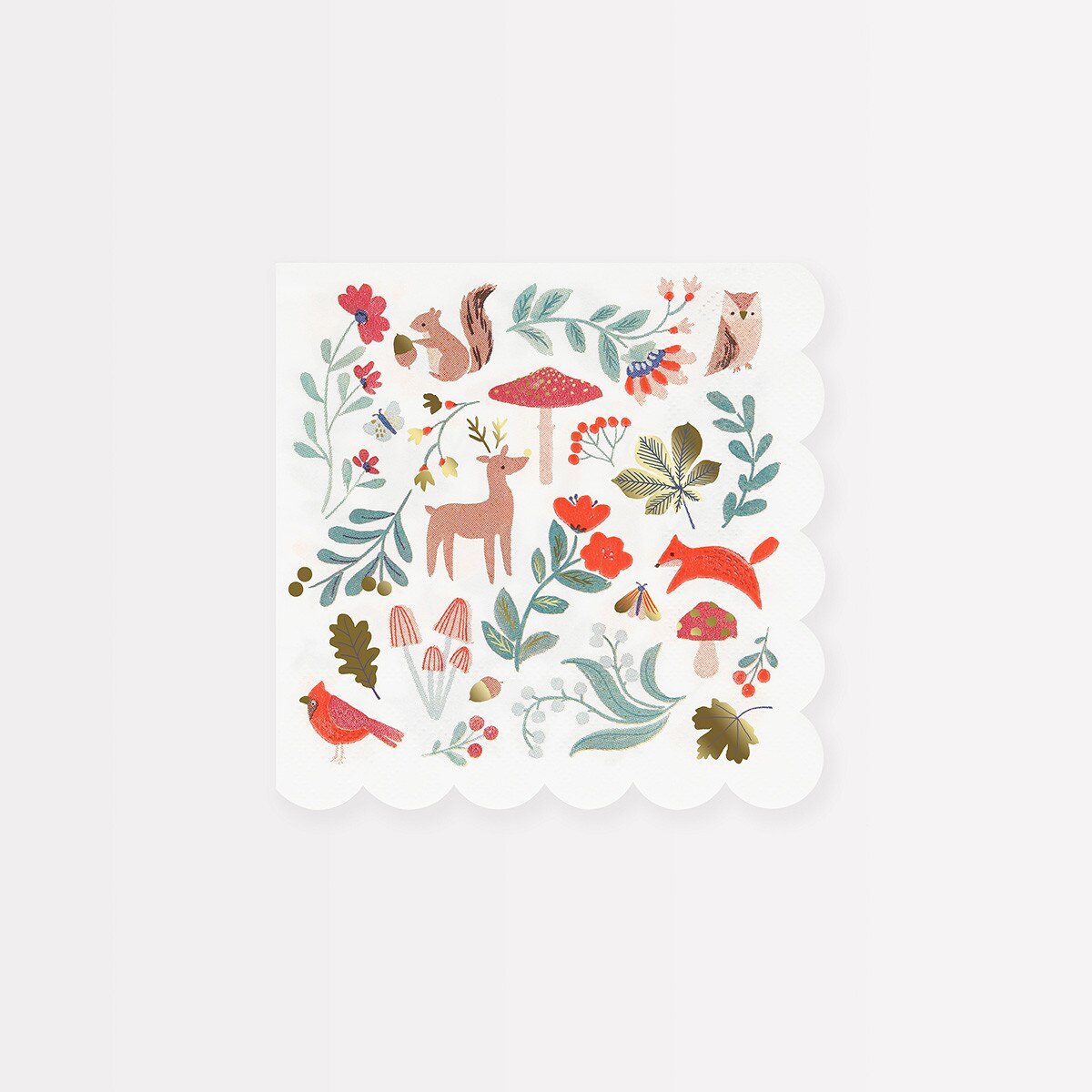 Servetele Winter Woodland, Meri Meri, set de 16 Servetele Woodland, Meri Meri – set de 16