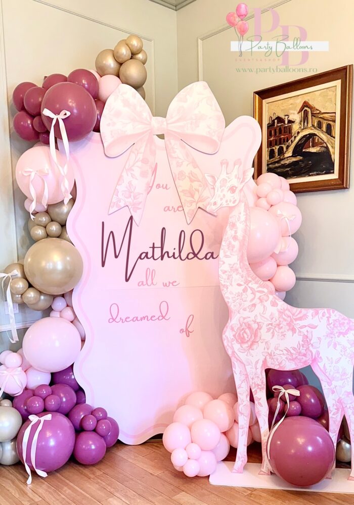 Decor baloane pentru botez