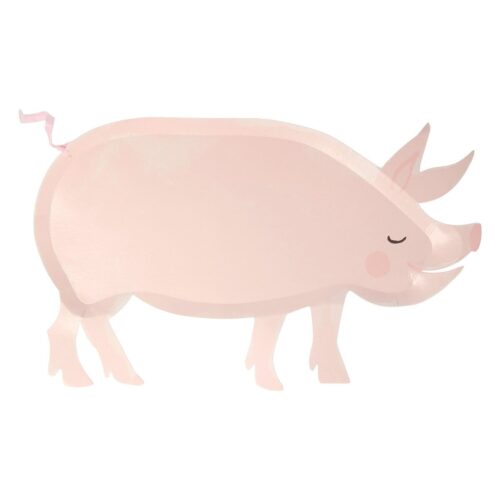Farfurii in forma de purcelus, tematica la ferma, Meri Meri