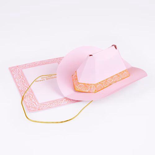 Felicitare pop up 3D palarie de cowboy, Tematica Western - Meri Meri