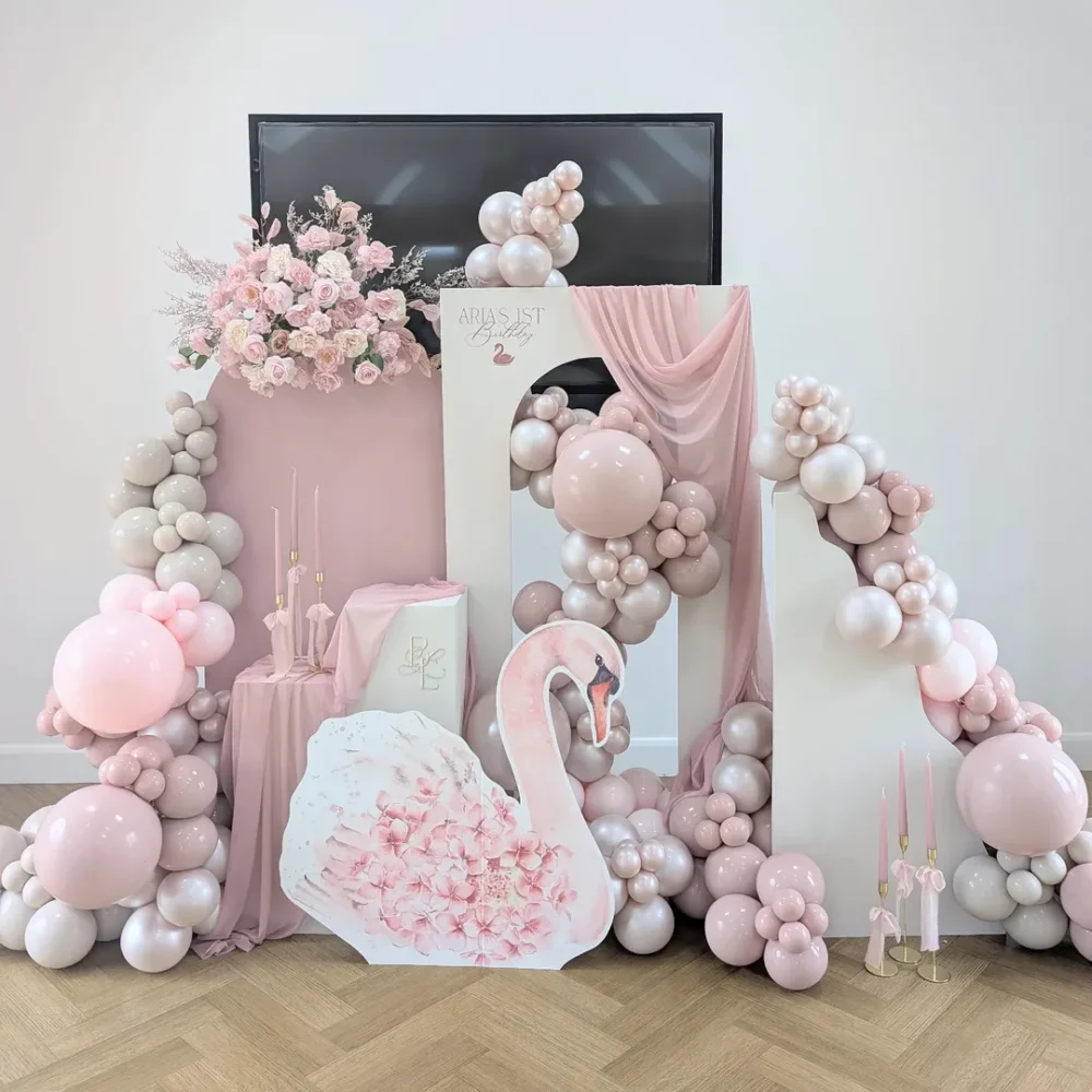 Decor baloane pentru botez