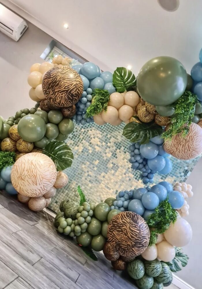 Decor baloane pentru botez