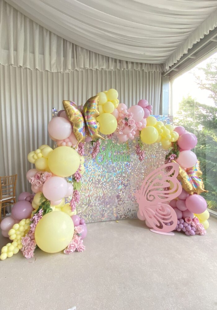 Decor baloane pentru botez