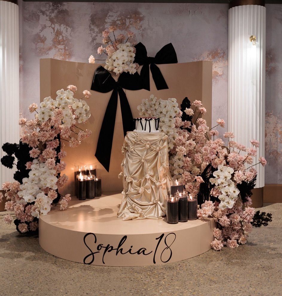 Decor cu flori pentru majorat