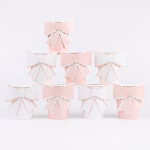 Pahare roz și albe cu fundiță 3D – elegante și feminine - Meri Meri