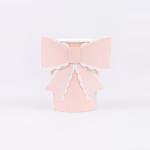 Pahare roz și albe cu fundiță 3D – elegante și feminine – Meri Meri