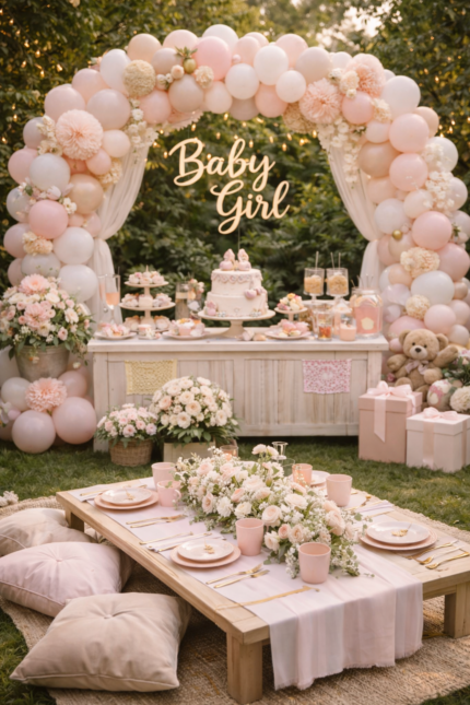 petrecere tematica baby shower fata | Partyballoons.ro