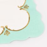Șervețele pastel elegante cu detalii aurii – stil Rococo- Meri Meri