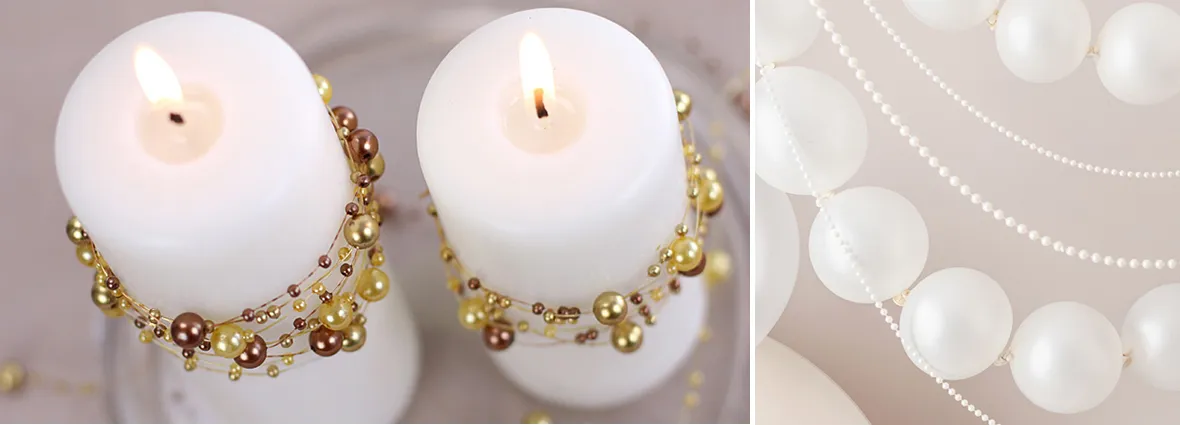 Șiraguri din perle decorative pentru evenimente