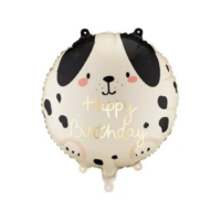 Balon folie Happy Birthday cățeluș – decor aniversare copii, tematică animale