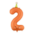 Balon folie Smiley Face cifre 0–9, 86 cm – baloane numere aniversare copii - imagine 5