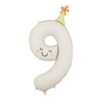 Balon folie Smiley Face cifre 0–9, 86 cm – baloane numere aniversare copii - imagine 12