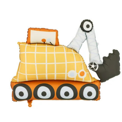 Balon folie excavator – balon utilaje construcții aniversare copii