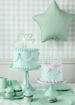 Balon din folie verde deschis, in forma de stea - 48 cm