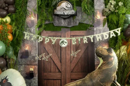 Banner Happy Birthday Jurassic World - decor petrecere dinozauri