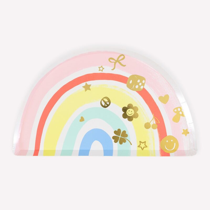 Farfurii Rainbow Party premium – culoare, veselie și efect WOW pentru mesele festive