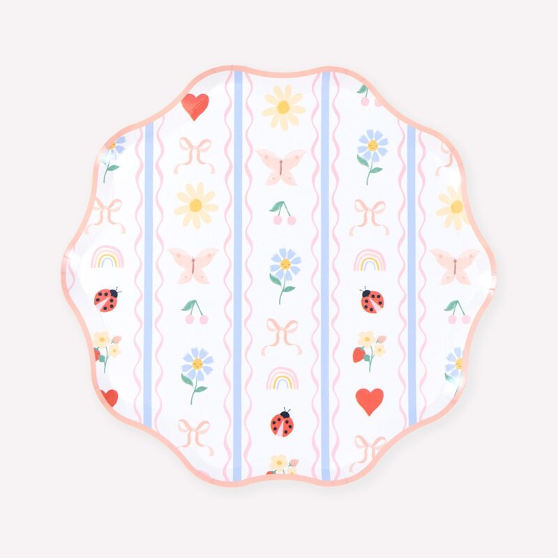 Farfurii premium Little Garden – detalii pastelate pentru petreceri elegante - Meri Meri