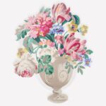 Farfurii premium Rococo Floral Vase – eleganță florală inspirată din stilul francez clasic