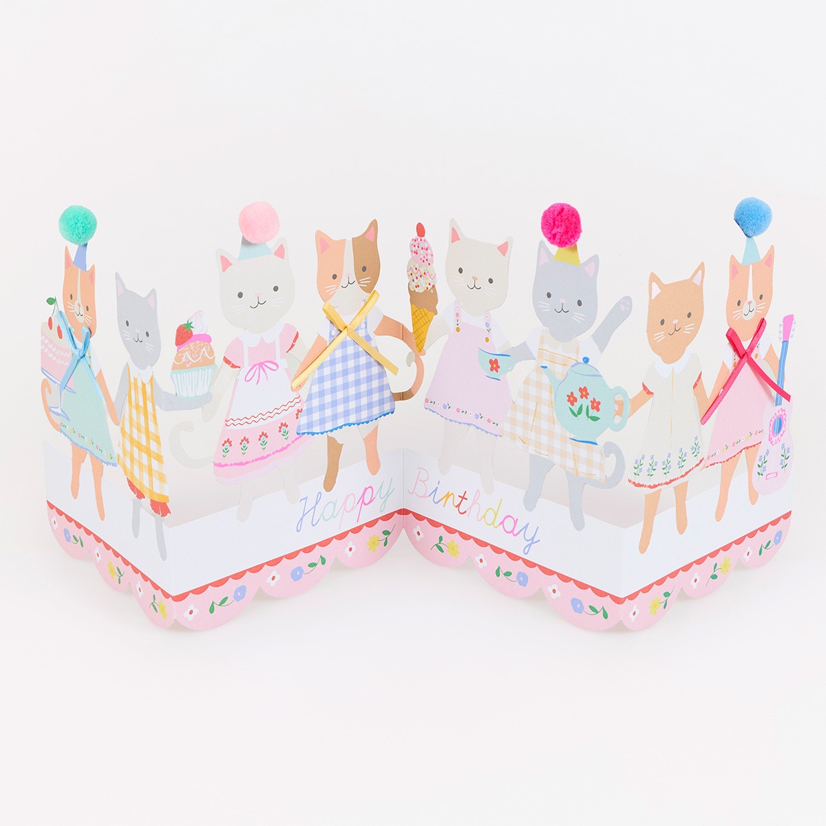 Kitten Club Concertina Card – felicitare premium pentru aniversări cu tematică pisicuțe_1 Kitten Club Concertina Card – felicitare premium pentru aniversări cu tematică pisicuțe