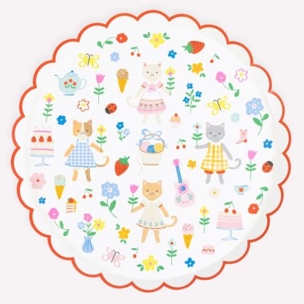 Kitten Club Dinner Plates – farfurii premium pentru petreceri tematice cu pisicuțe