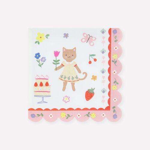 Kitten Club Large Napkins – șervețele premium pentru petreceri tematice cu pisicuțe