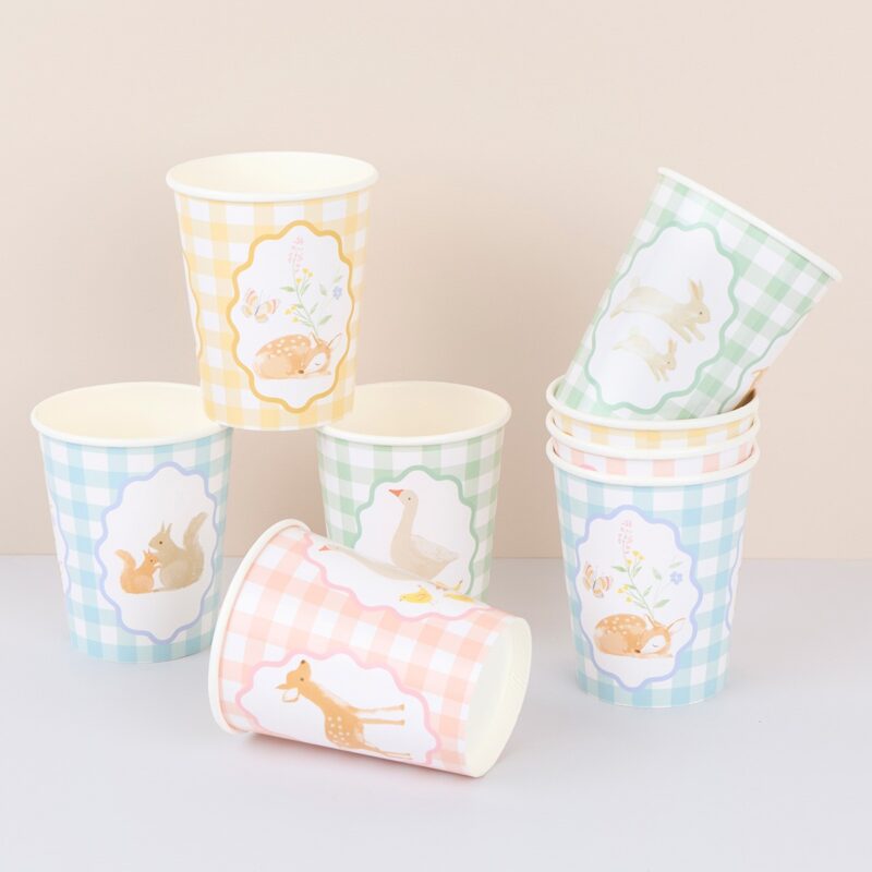 Pahare premium Little Animals – detalii pastelate pentru petreceri elegante - Meri Meri