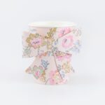 Pahare premium Pink Chintz Bow – eleganță florală și detalii feminine pentru petreceri sofisticate